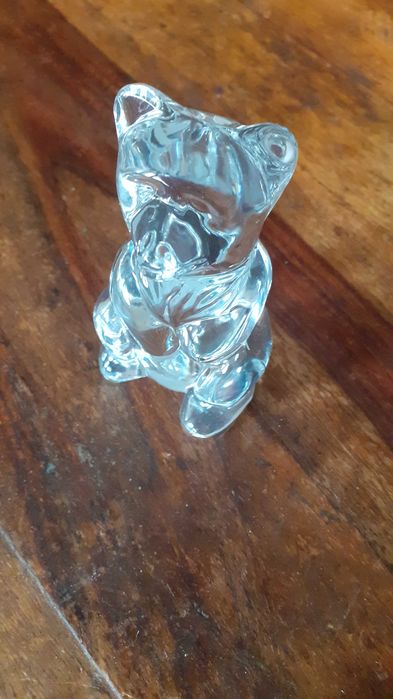 Чешки кристал коте мече фигурка Бохемия, Bohemia Crystal