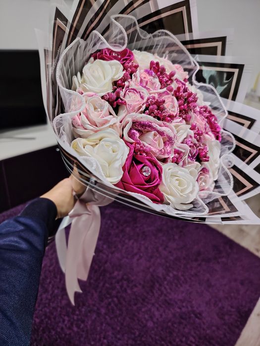 Buchet de trandafiri din săpun