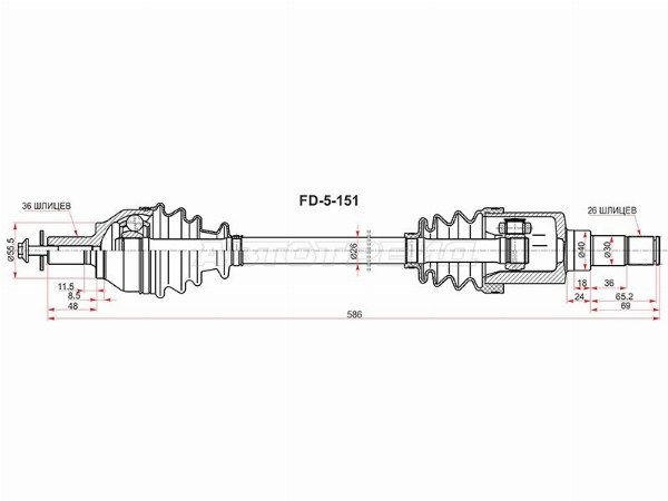Привод в сборе Ford Focus