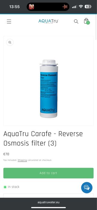 Filtru Reverse Osmosis Aquatru Carafe