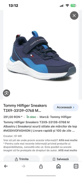 Sneakers Tommy Hilfiger originali nr 35/40