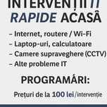 Intervenții IT rapide acasă sau la firma - Calculatoare,servere,CCTV..