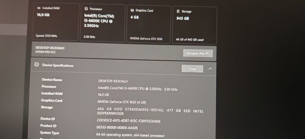 Calculator I5, 16 GB, gtx 1650,ssd