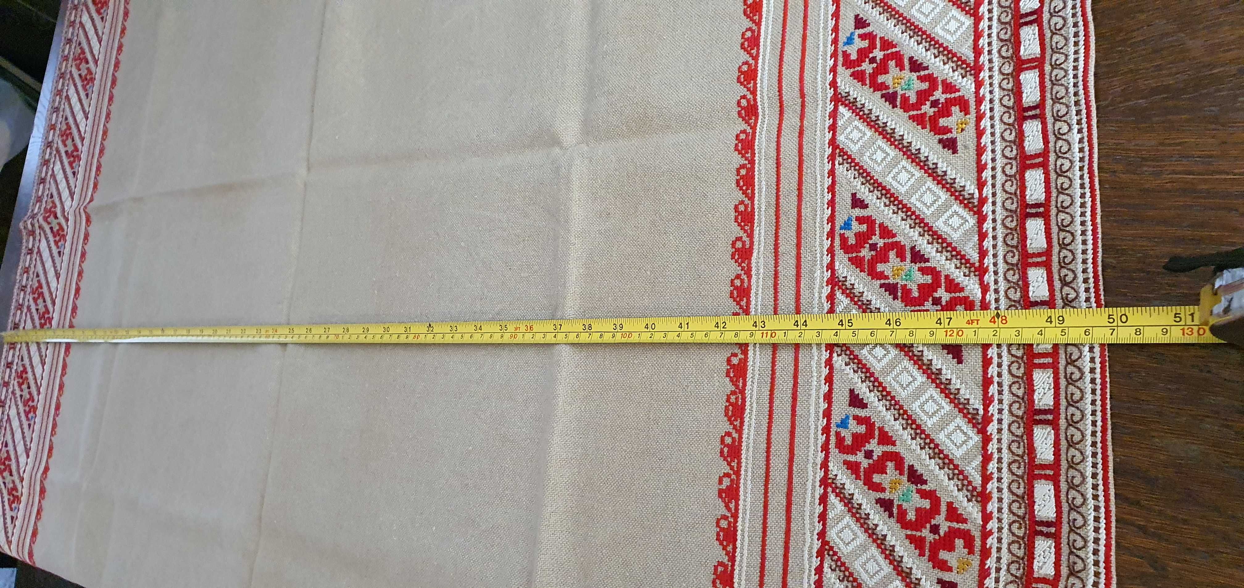 Нова ленена покривка бижу квадрат 127см