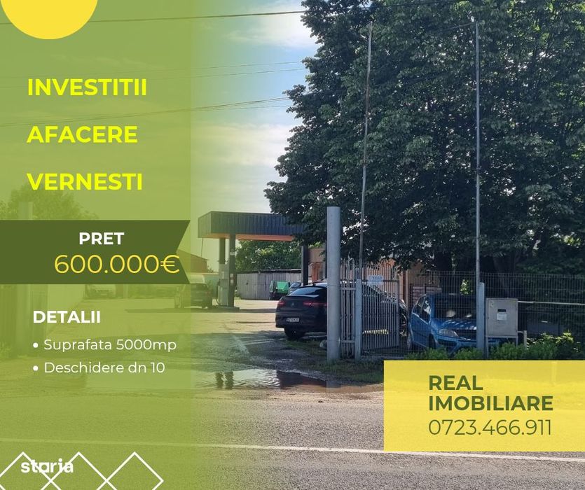 Imobil-teren Vernesti Dn 10 - Afacere,Comert,Supermarket !