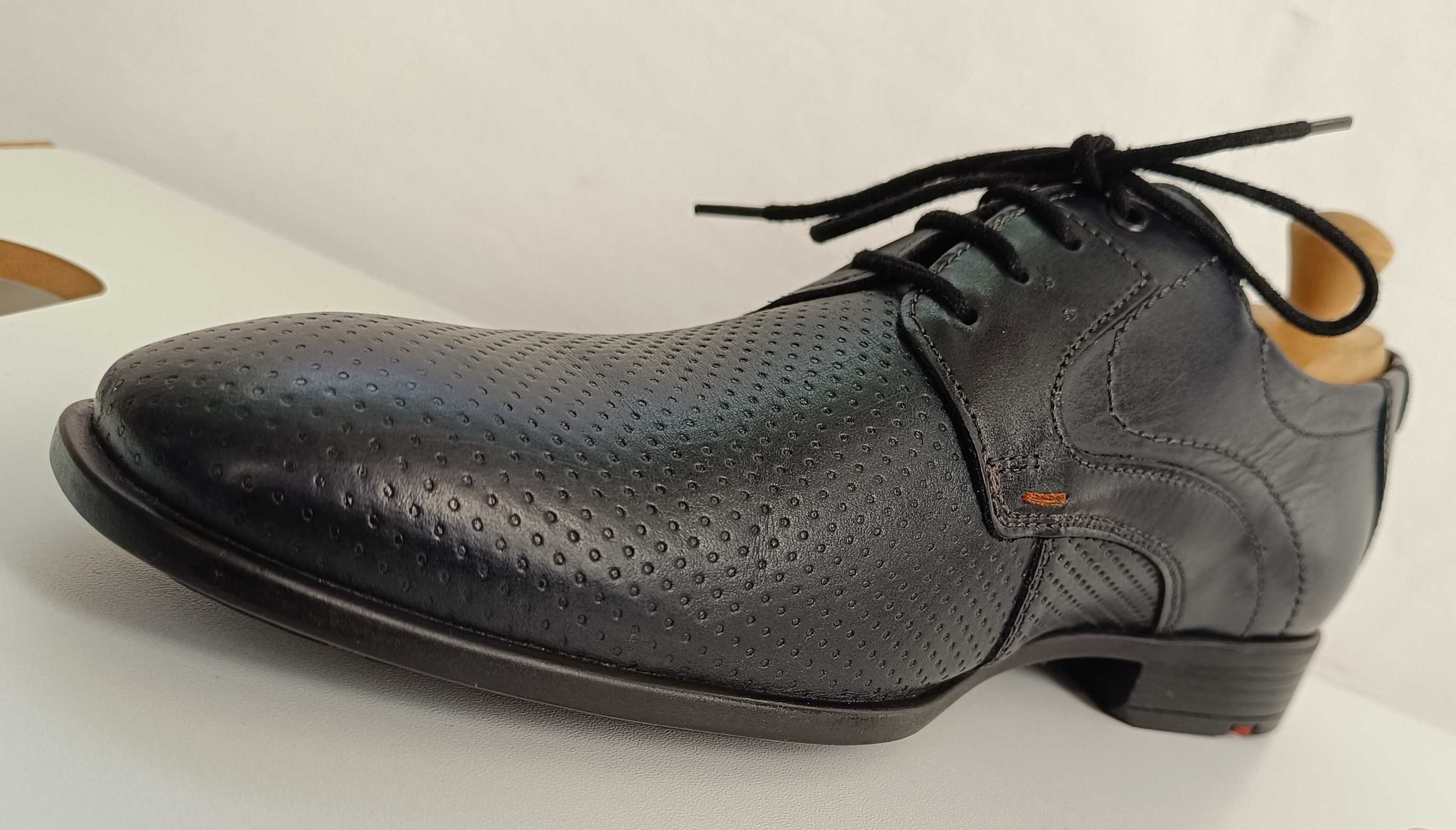 Pantofi derby 40.5 41 plain toe premium LLOYD piele naturala moale