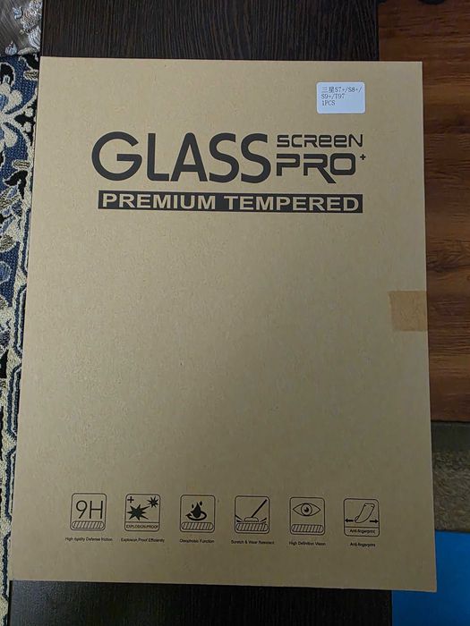 Защитное стекло на ПЛАНШЕТ Samsung Galaxy Tab S7+, S8+,S9+,S10+