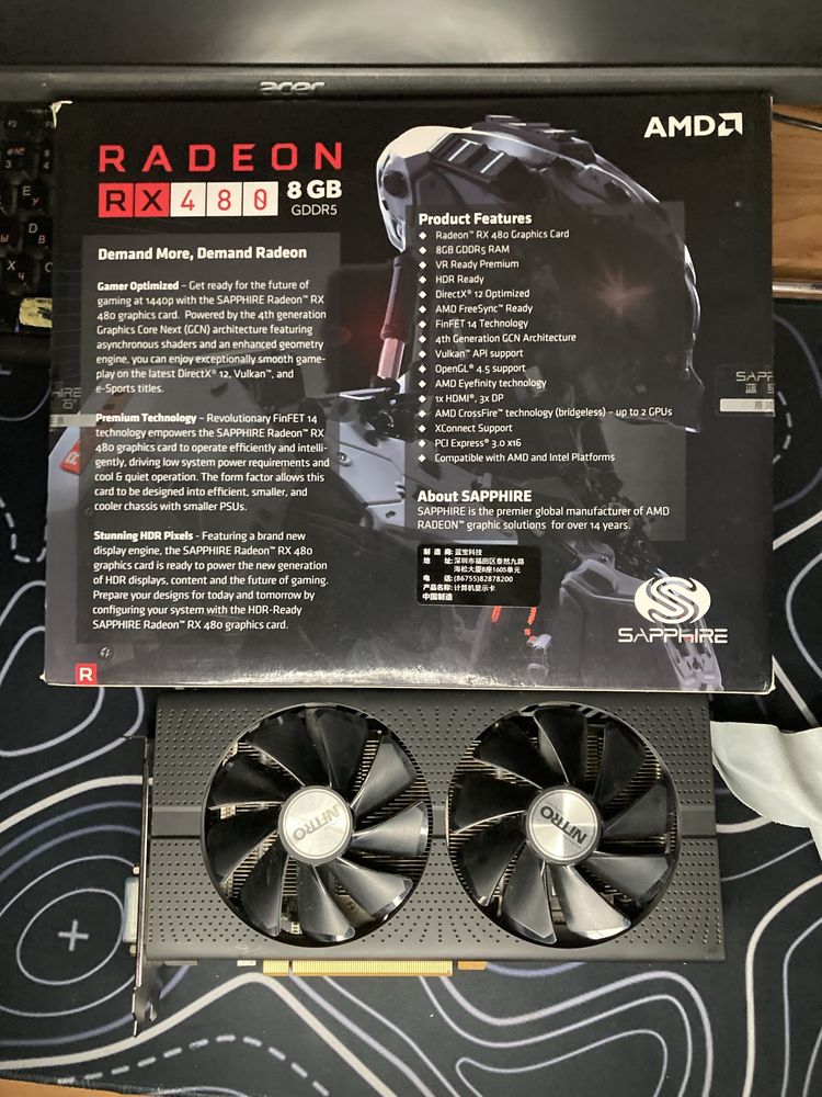 видеокарта rx480 saphire