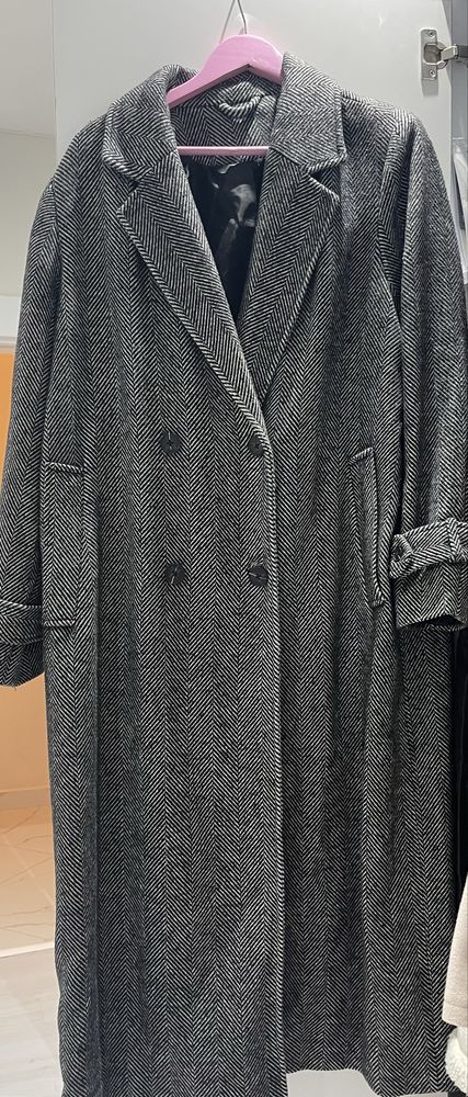 Палто- XL черно,сиво,бяло