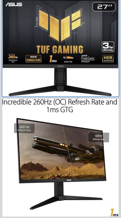 Игровой монитор Asus 27 2k 260hz