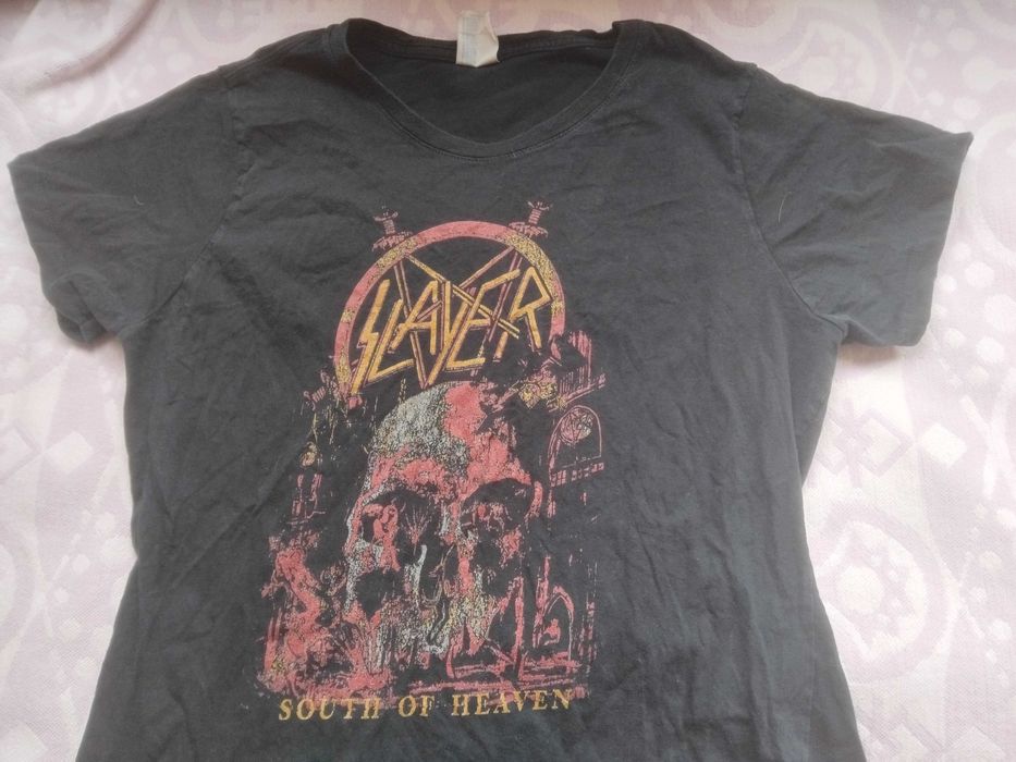 Slayer дамска metal / метъл оригинална тениска от САЩ 90-те години