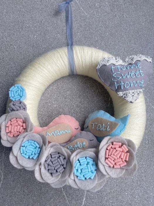 Coronita decor handmade Home Sweet Home - Mami Tati Bebe