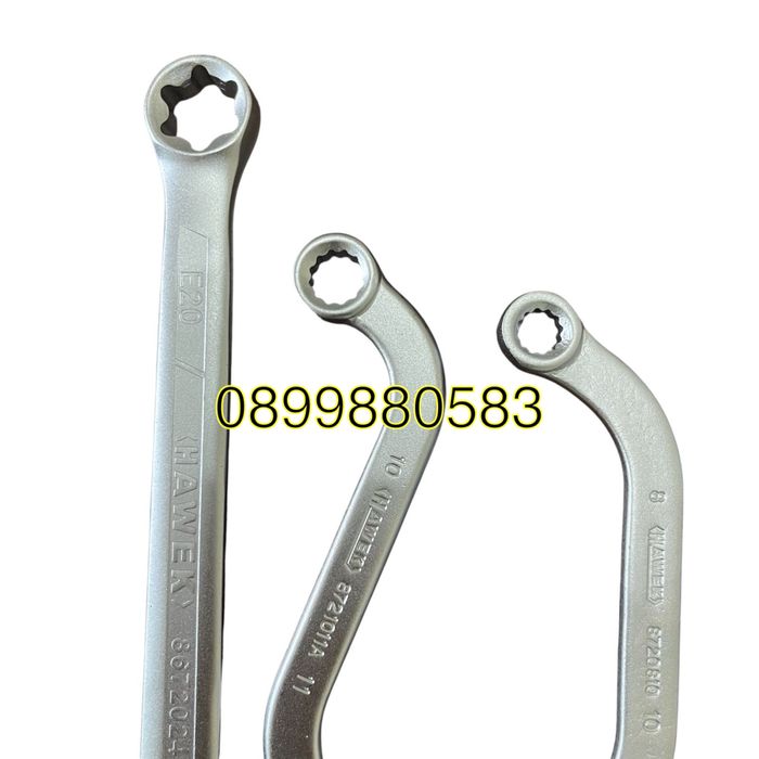 Специални ключове комплект S-образни,С-образни,Е-Torx,14части HAWEK