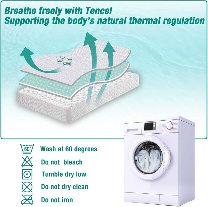 Bedecor водоустойчив протектор за матрак Tencel 120x200 см