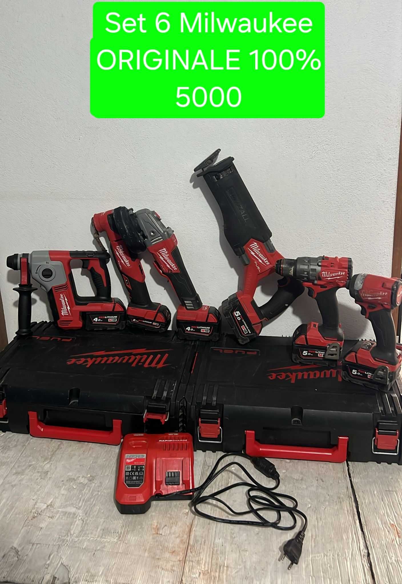 Set 6 Milwaukee 100% ORIGINALE poze reale