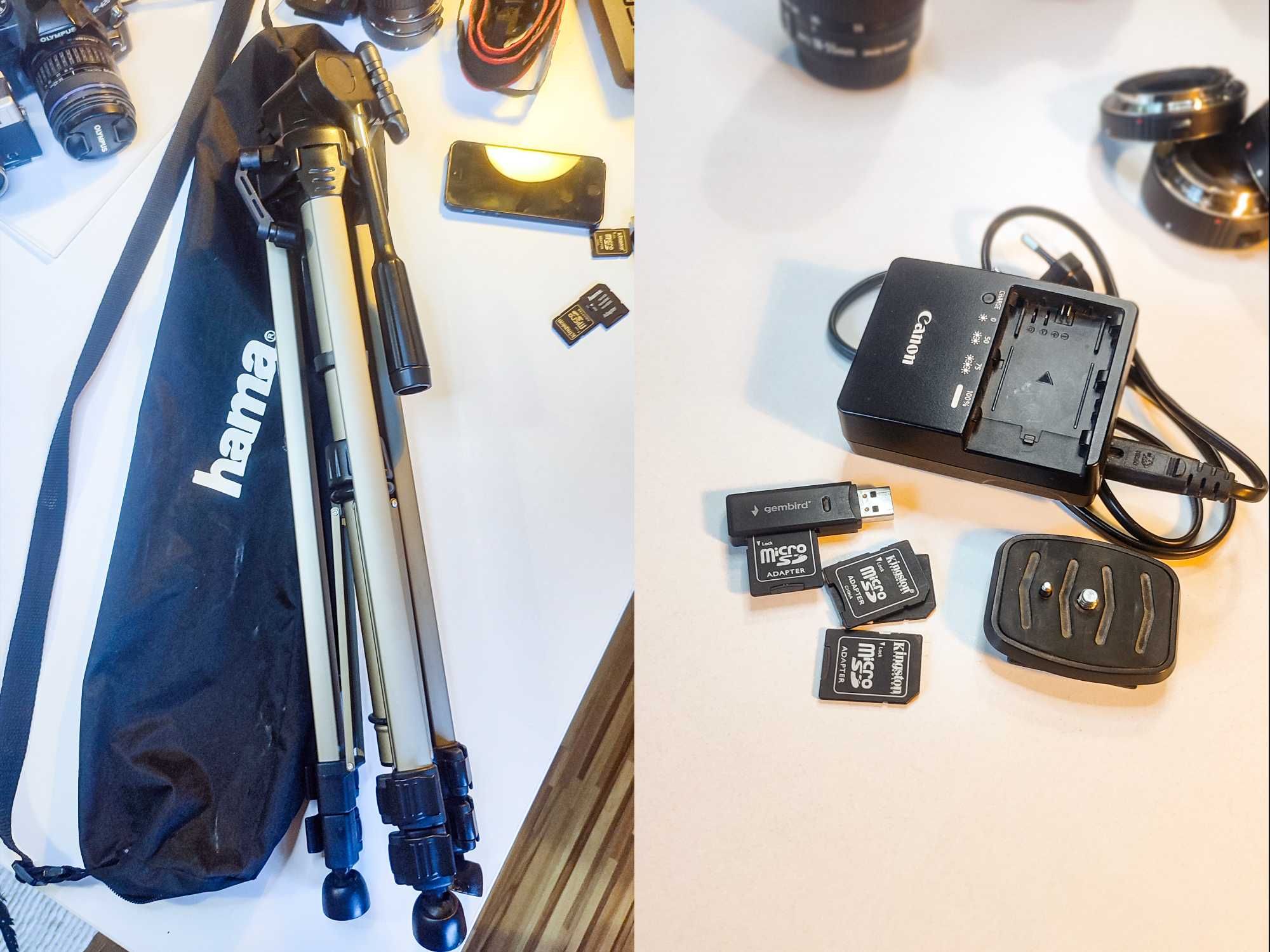 Kit Foto Canon70D Obiectiv 18-55, Obiectiv Fix 50, inele macro...