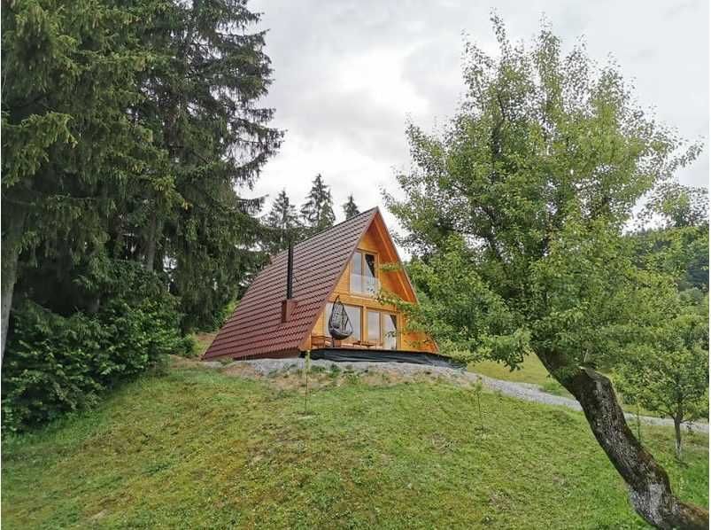 Casa si Cabana stil A-Frame pe structura de lemn