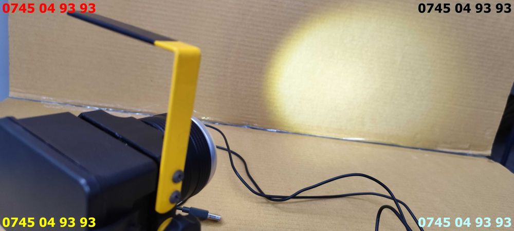 proiector lanterna puternica cu 3 acumulatori 18650 cu proba