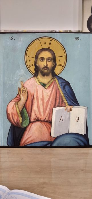 Icoana veche pictură pe lemn