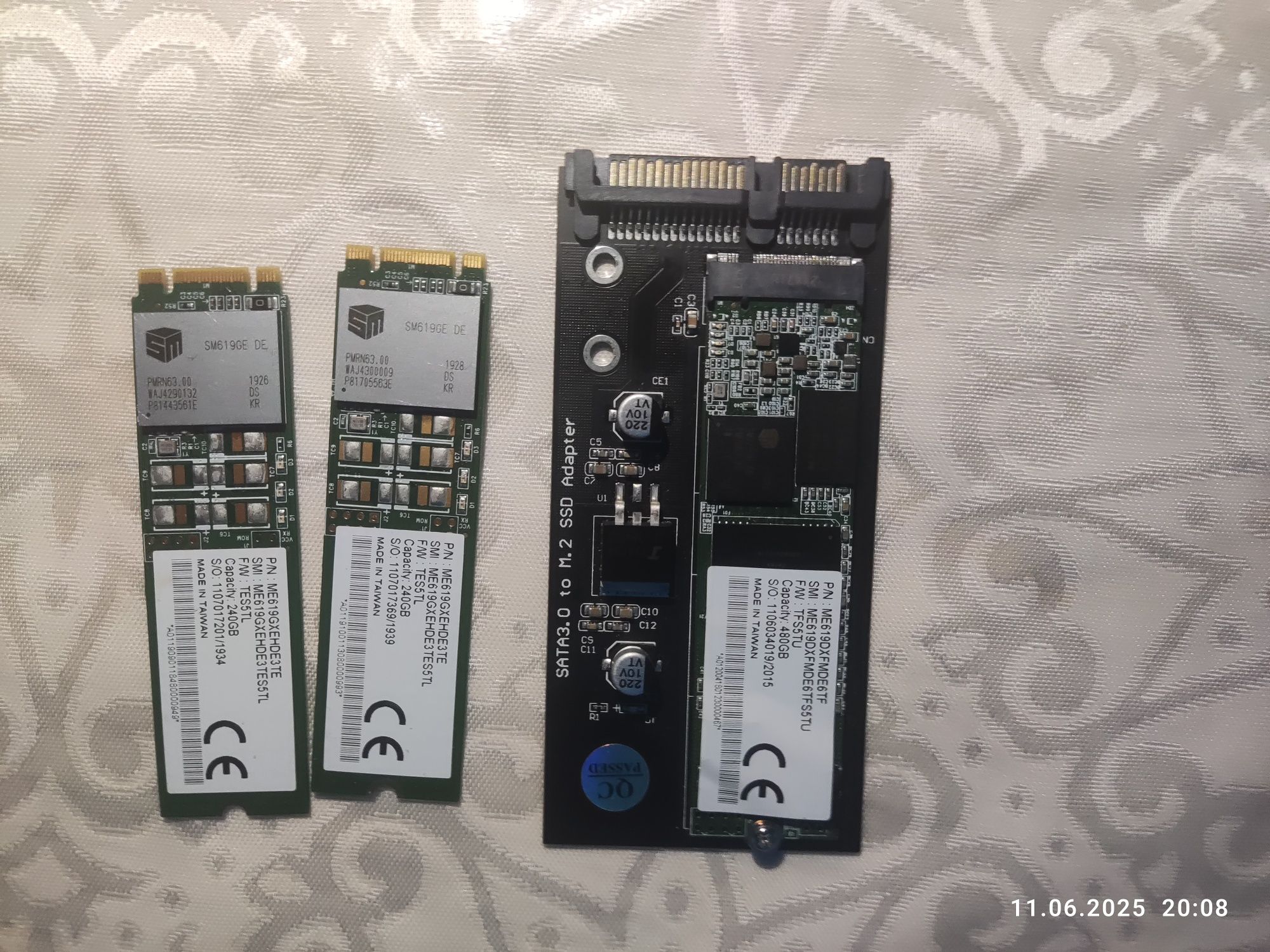 SSD M.2 480GB, 240GB