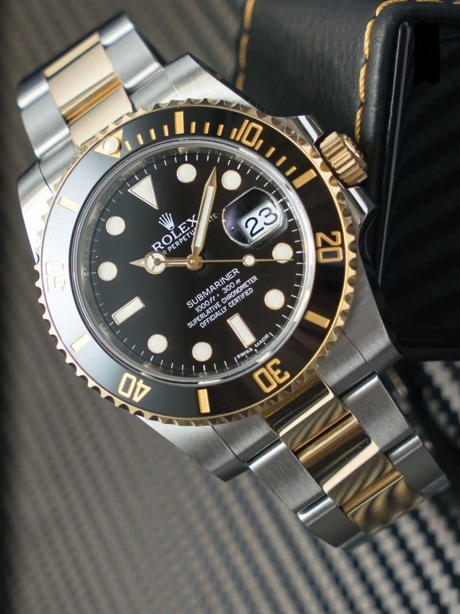 Rolex Submariner Gold/Silver-Black  Automatic & Luxury Edition 41 mm