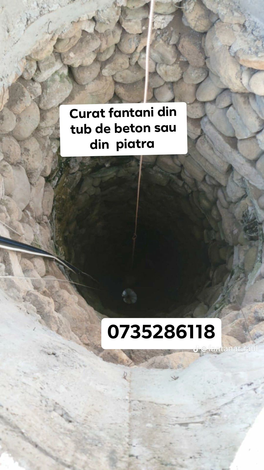 Curatare fantana adâncesc