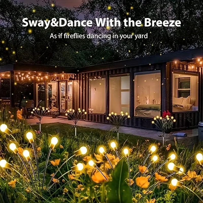 Led декорация Соларни светлини Firefly, верига от 4 броя -дистанционно