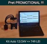 Kit diagnoza auto 12/24V obd2 led bluetooth+laptop full activat