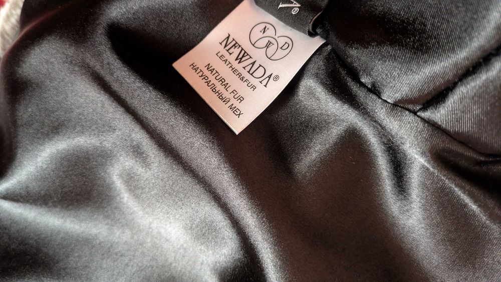 Geacă superbă din blană naturală de iepure Rex (Chinchilla Look)