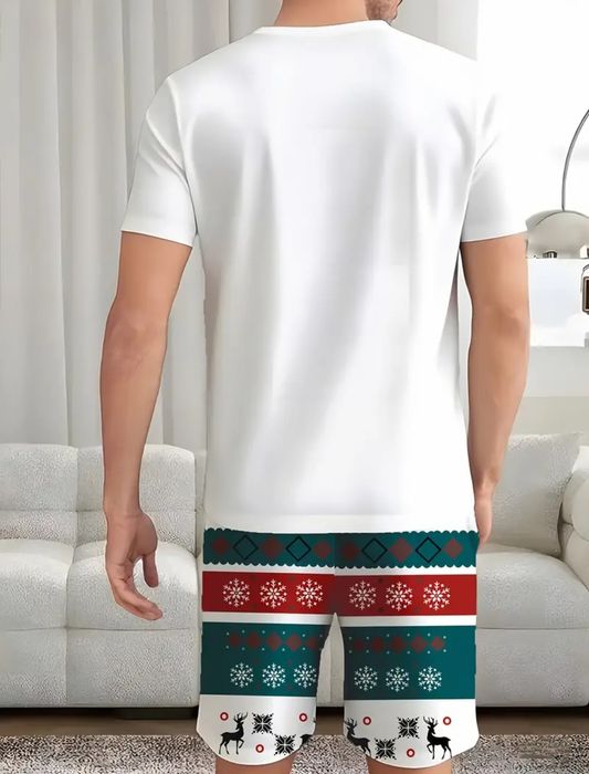 Set pijamale Crăciun damă/bărbați - mărime XL (damă) și S (bărbați)