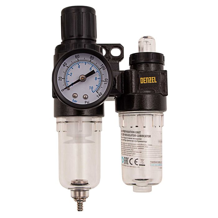 Блок подготовки воздуха  FLR1500, 10 бар, 1500 л/мин, 1/4" Denzel