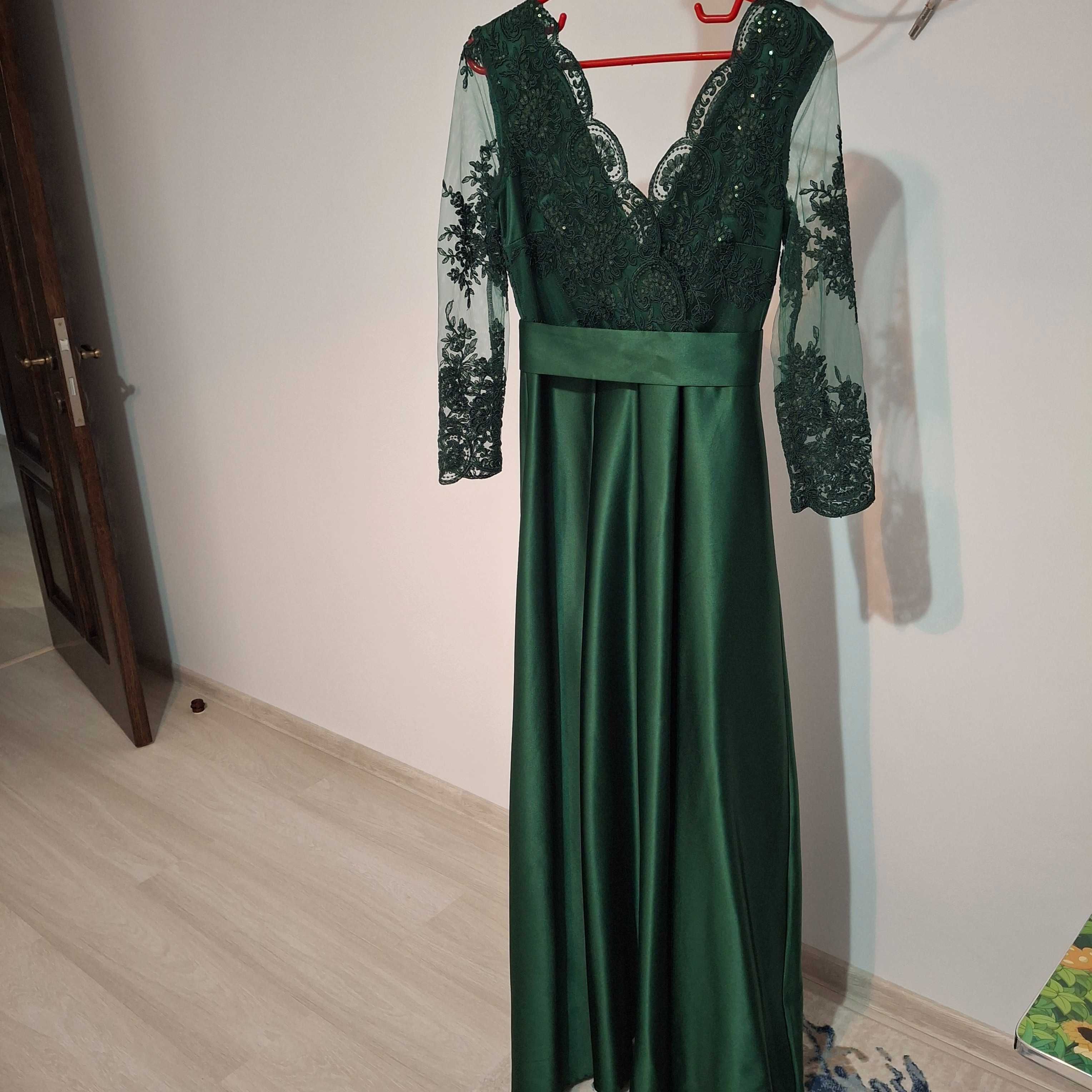 Rochie eleganta de nuntă verde smarald