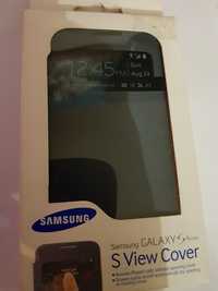 Husa S View Cover Samsung Galaxy S4 mini BLACK, originala