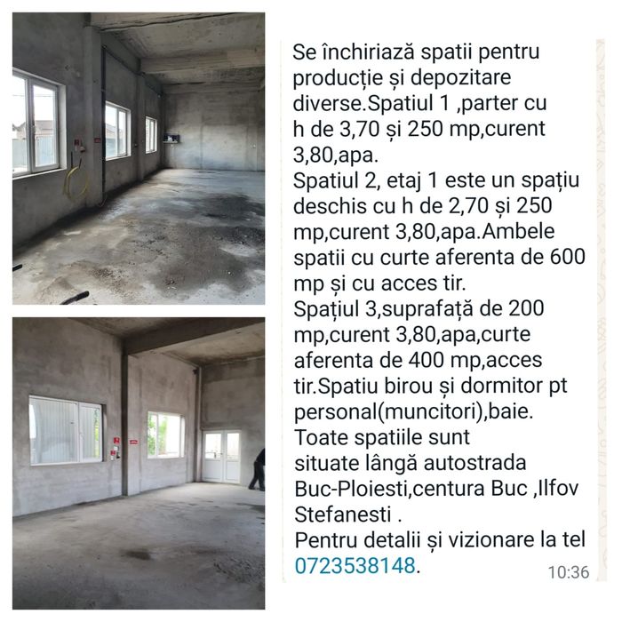 Inchiriem hale depozitare productie