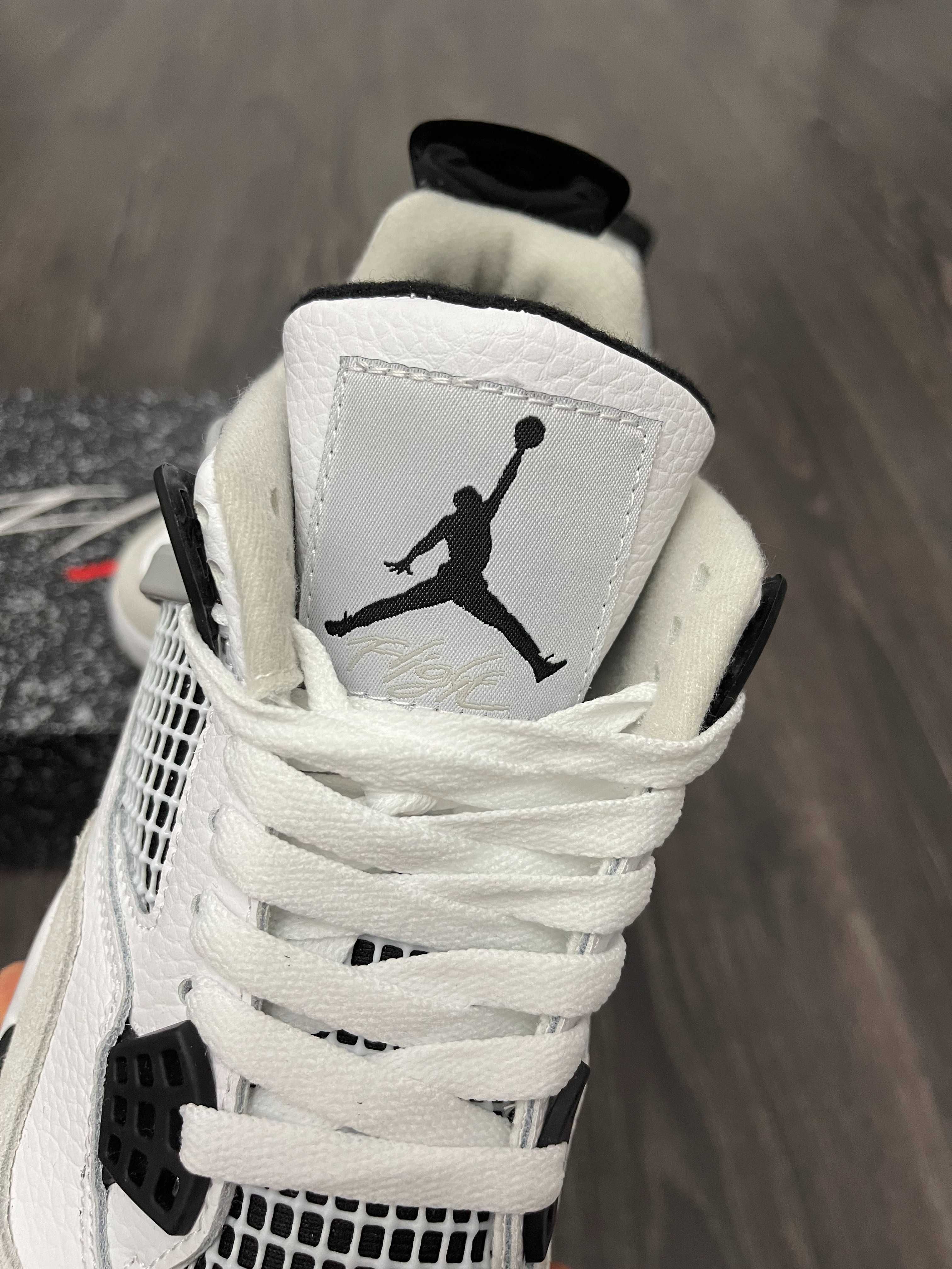 Adidasi JORDAN 4 Retro Military Black - Produs NOU PREMIUM din Piele