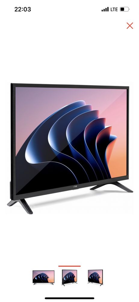 Телевизор новый Artel 109 см черный смарт