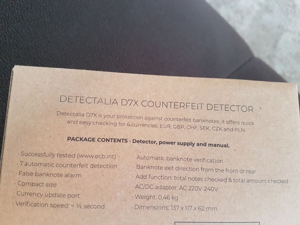 Detector bancnote contrafacute Detectalia D7x Nou Sigilat