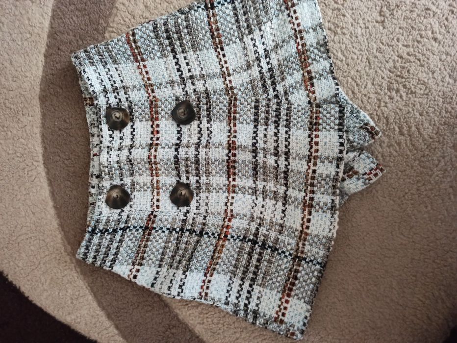 Пола панталон Zara букле, туид