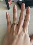Inel aur galben 14k cu safire