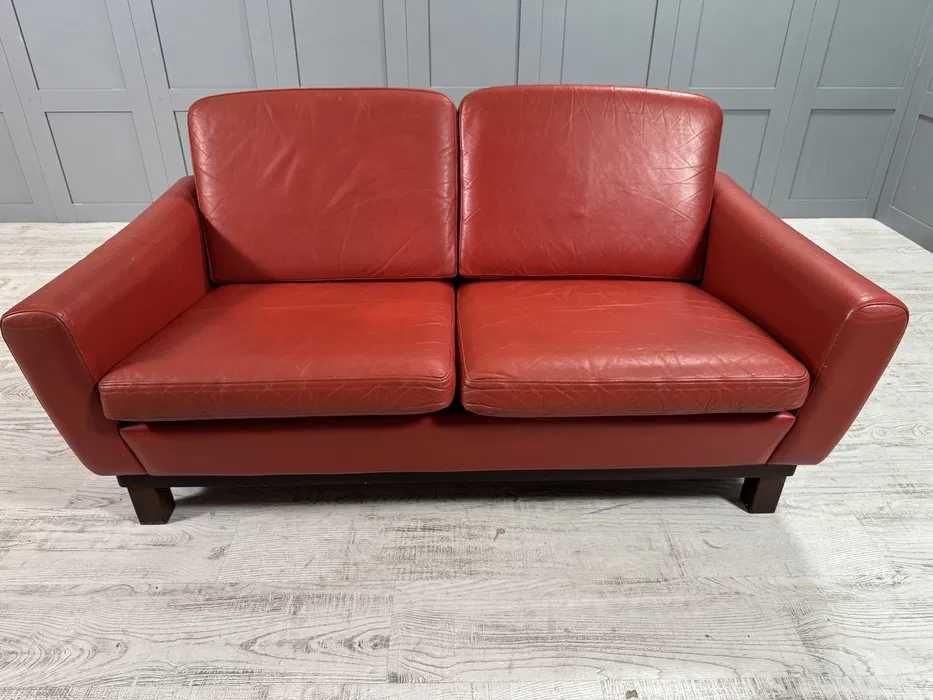 Датски диван 2-ка естествена кожа Д1079-Д