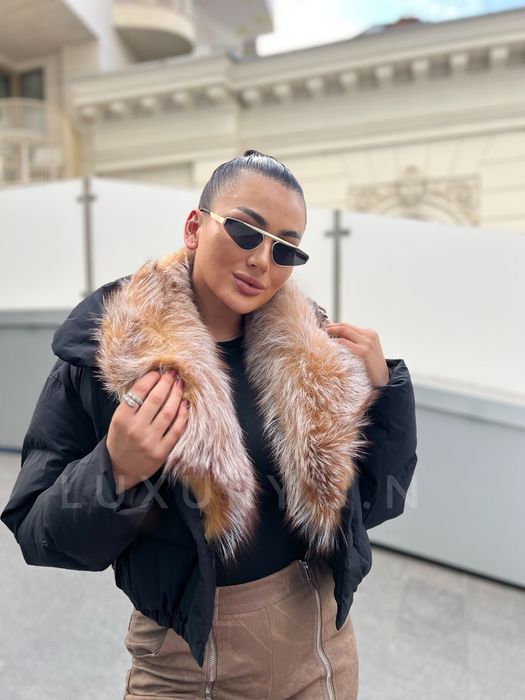 Geaca blana naturala, umplutura puf