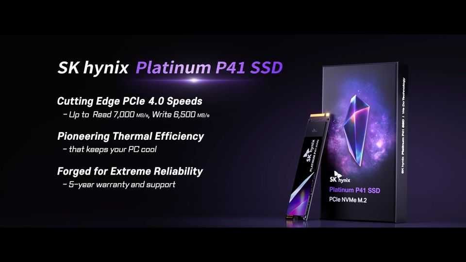 SSD SK hynix Platinum P41 2TB 2000GB M.2 PCIe NVMe 7000+MB Gaming NOU