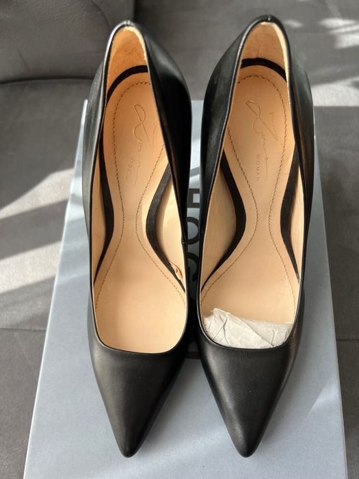 Кожени обувки официални черни 38