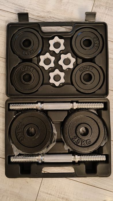 Set gantere și bare 20 kg din fonta