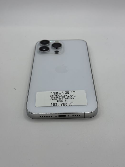 Magazin vinde iphone 14 pro max 128gb 100% Grad B Garantie 24 luni