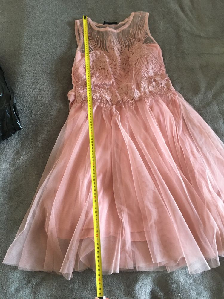 Официална розова рокля