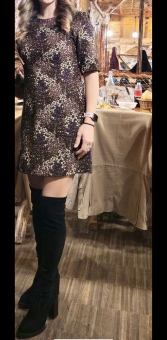 Cizme noi,  lungi, marimea  37 din piele intoarsa