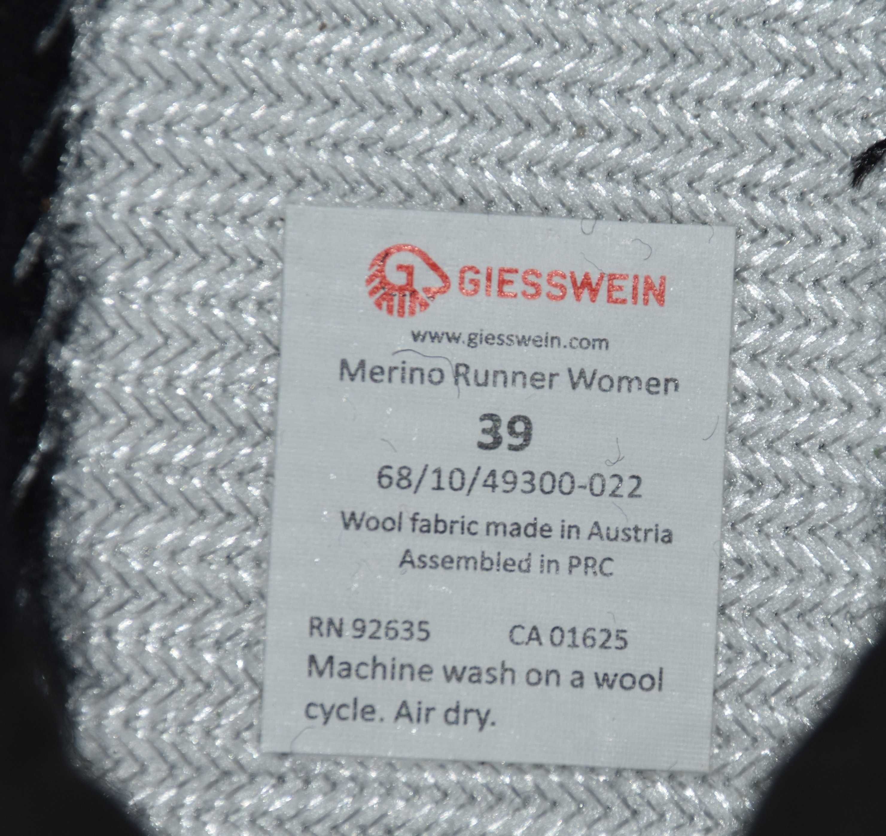 Giesswein Merino Runners Dama Lana Merino nr 39 Transport Gratuit