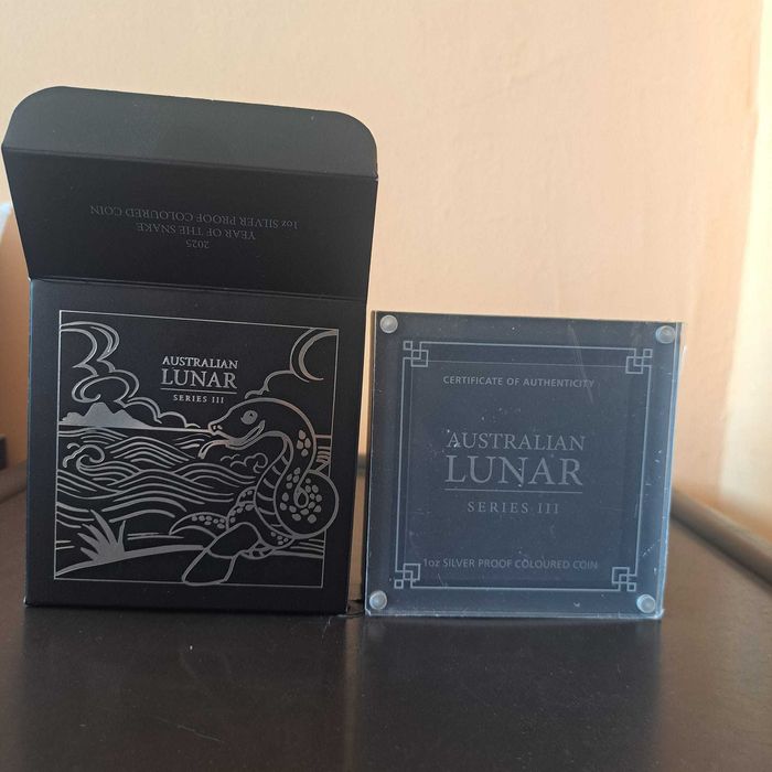 Сребърна монета Lunar III Year of the Snake PROOF