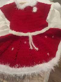 Vând rochiță handmade de Crăciun,ideala pt ședințe foto(3-4 ani)